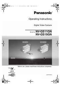 Bruksanvisning Panasonic NV-GS11GN Videokamera