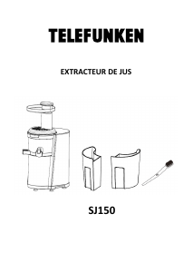 Bruksanvisning Telefunken SJ150 Juicepress
