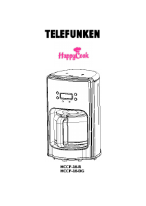 Manual Telefunken HCCF-16-DG HappyCook Coffee Machine