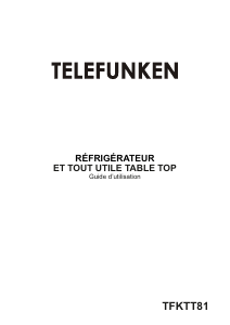 Mode d’emploi Telefunken TFKTT81 Réfrigérateur