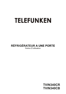 Mode d’emploi Telefunken TVIN340CB Réfrigérateur