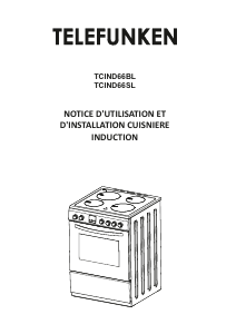 Mode d’emploi Telefunken TCIND66SL Cuisinière