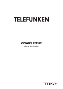 Mode d’emploi Telefunken TFTTKV71 Congélateur