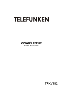 Mode d’emploi Telefunken TFKV182 Congélateur