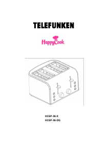 Manual Telefunken HCGP-36-DG HappyCook Toaster