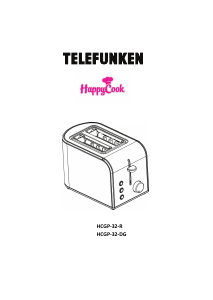 Manual Telefunken HCGP-32-R HappyCook Toaster