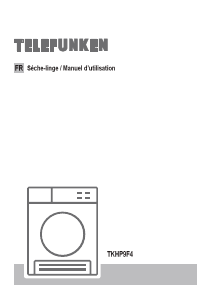 Mode d’emploi Telefunken TKHP9F4 Sèche-linge