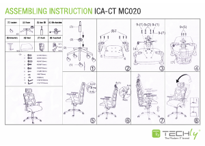 説明書 Techly ICA-CT MC020 事務用椅子