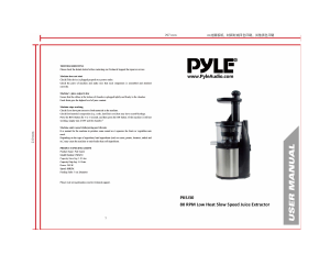 Bruksanvisning Pyle PKSJ30 Juicepress