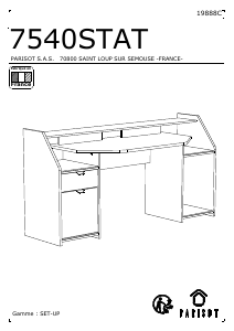 Посібник Parisot 7540STAT SetUp Письмовий стіл