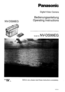 Bedienungsanleitung Panasonic NV-DS99B Camcorder