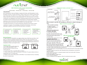Bruksanvisning Nutrichef PKTCEC28SL Kylbox