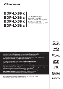 Manuale Pioneer BDP-LX88-K Lettore blu-ray