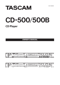 Bruksanvisning Tascam CD-500 CD-spelare