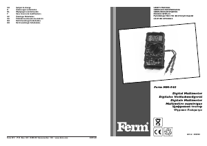 Руководство FERM MMM1002 Мультиметр