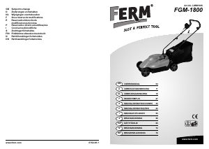 Manual de uso FERM LMM1006 Cortacésped