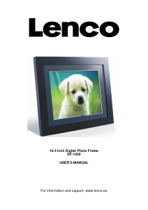 Bruksanvisning Lenco DF-1020 Digital fotoram