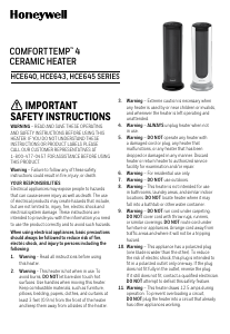 Manual de uso Honeywell HCE640B ComfortTemp 4 Calefactor