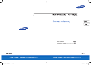 Handleiding Samsung DCB-P770Z Digitale ontvanger