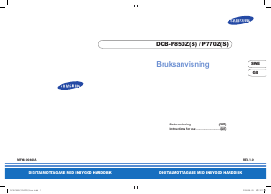 Bruksanvisning Samsung DCB-P850Z Digitalmottagare