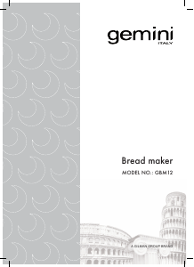 Manual Gemini GBM12 Bread Maker