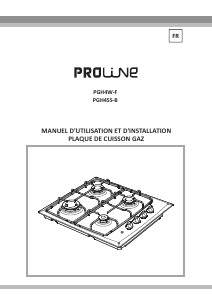 Mode d’emploi Proline PGH4W-F Table de cuisson