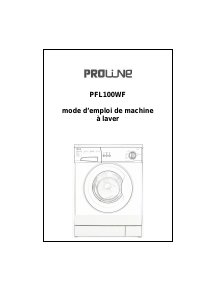 Mode d’emploi Proline PFL 100 WF Lave-linge