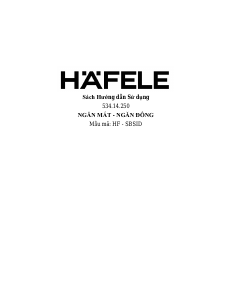 Handleiding Häfele 534.14.250 Koel-vries combinatie