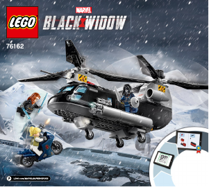 Bedienungsanleitung Lego set 76162 Super Heroes Black Widows Hubschrauber-Verfolgungsjagd