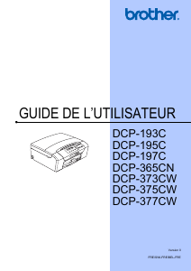 Mode d’emploi Brother DCP-365CN Imprimante multifonction