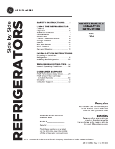 Manual de uso GE PSB42YSNSS Frigorífico combinado
