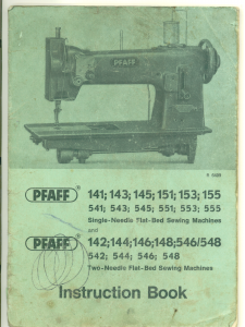 Manual Pfaff 141 Sewing Machine
