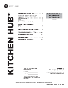 Bruksanvisning GE UVH13012MSS Köksfläkt