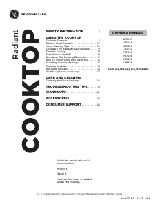 Mode d’emploi GE JP3036SLSS Table de cuisson
