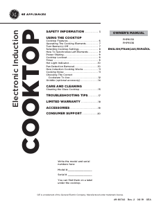 Mode d’emploi GE PHP9036SJSS Table de cuisson