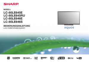 Bedienungsanleitung Sharp AQUOS LC-80LE645E LCD fernseher