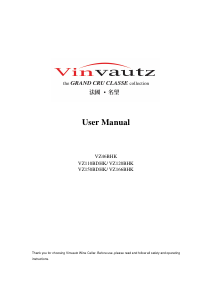 Bruksanvisning Vinvautz VZ150BDHK Vinkyl