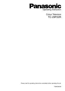 Bruksanvisning Panasonic TC-29P22R TV