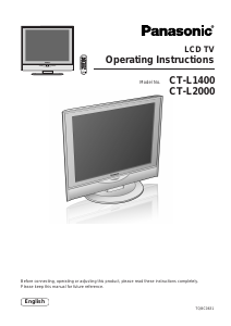 Bruksanvisning Panasonic CT-L1400 LCD TV