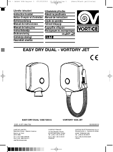 Manual Vortice Vortdry Jet Hand Dryer