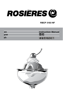 Bruksanvisning Rosières RBCP3183NF/E Kyl-frys
