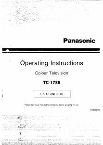 Bruksanvisning Panasonic TC-1785 TV