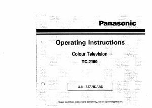 Bruksanvisning Panasonic TC-2160 TV
