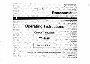 Bruksanvisning Panasonic TC-2185 TV
