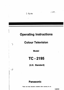 Bruksanvisning Panasonic TC-2195 TV