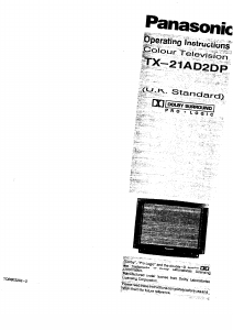 Bruksanvisning Panasonic TX-21AD2DP TV