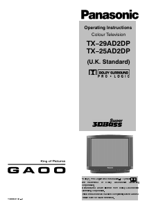 Bruksanvisning Panasonic TX-25AD2DP TV