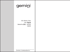 Manual Gemini GOV25 Oven