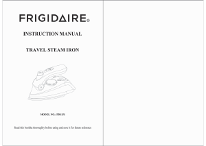 Bruksanvisning Frigidaire FD1151 Strykjärn