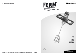 Mode d’emploi FERM PMM1001 Mélangeur à ciment